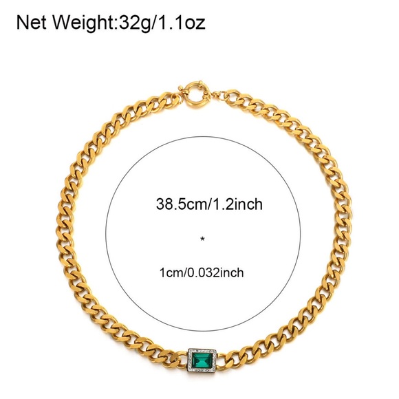 NEW 18K GOLD CHUNKY CHAIN CHOKER NECKLACE, NICE NECKLACE, CUTE NECKLACE - Picture 11 of 11